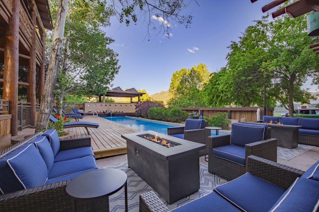Pool and seating area at Chipeta Lodge Resort + Spa