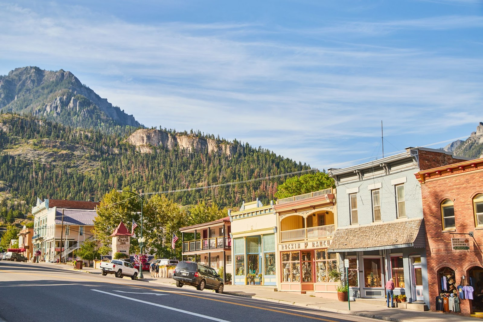 Downtown Ouray Colorado in the summer near Chipeta Lodge Resort + Spa