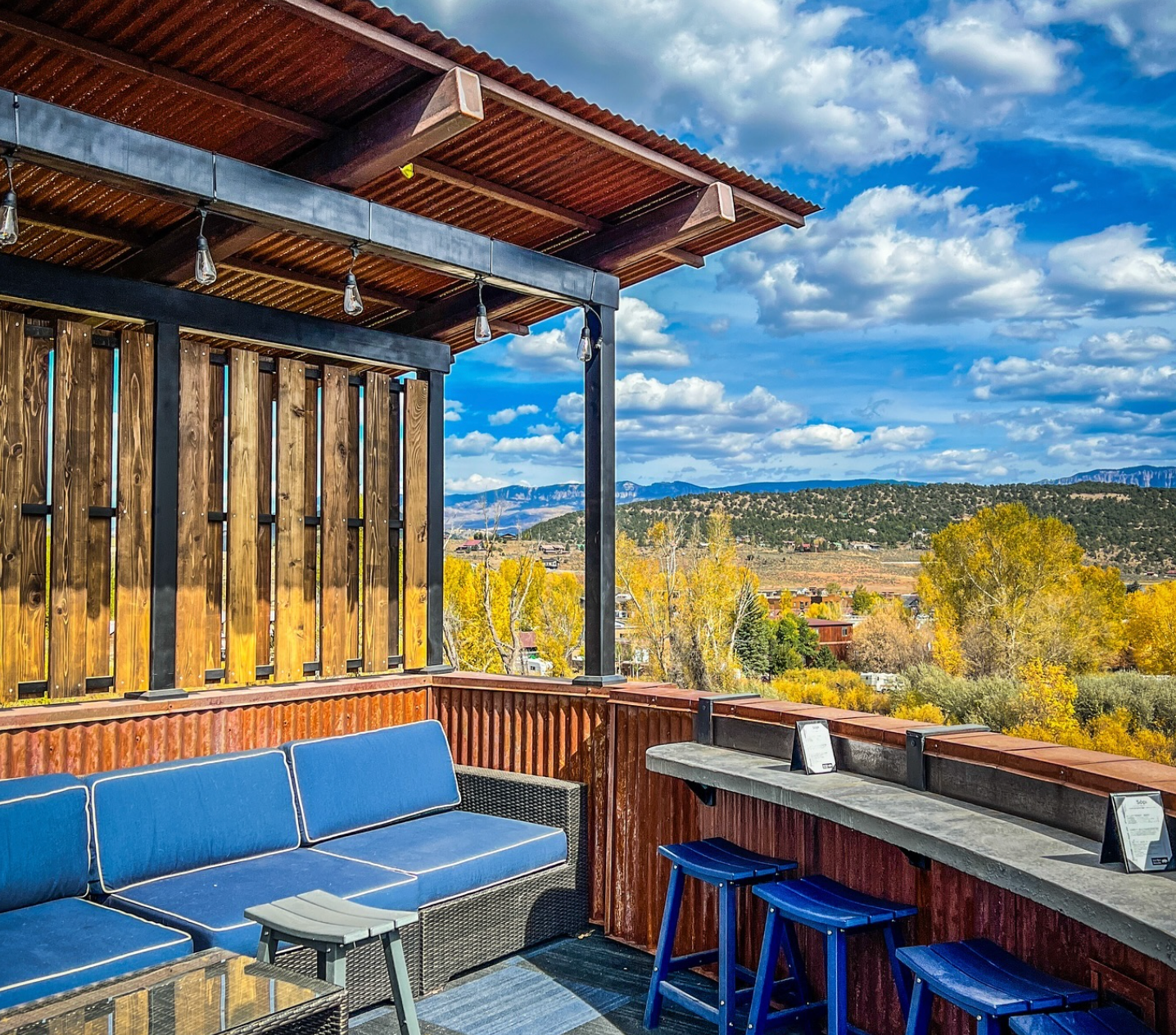 View from the rooftop bar at White Buffalo at Chipeta Lodge Resort + Spa