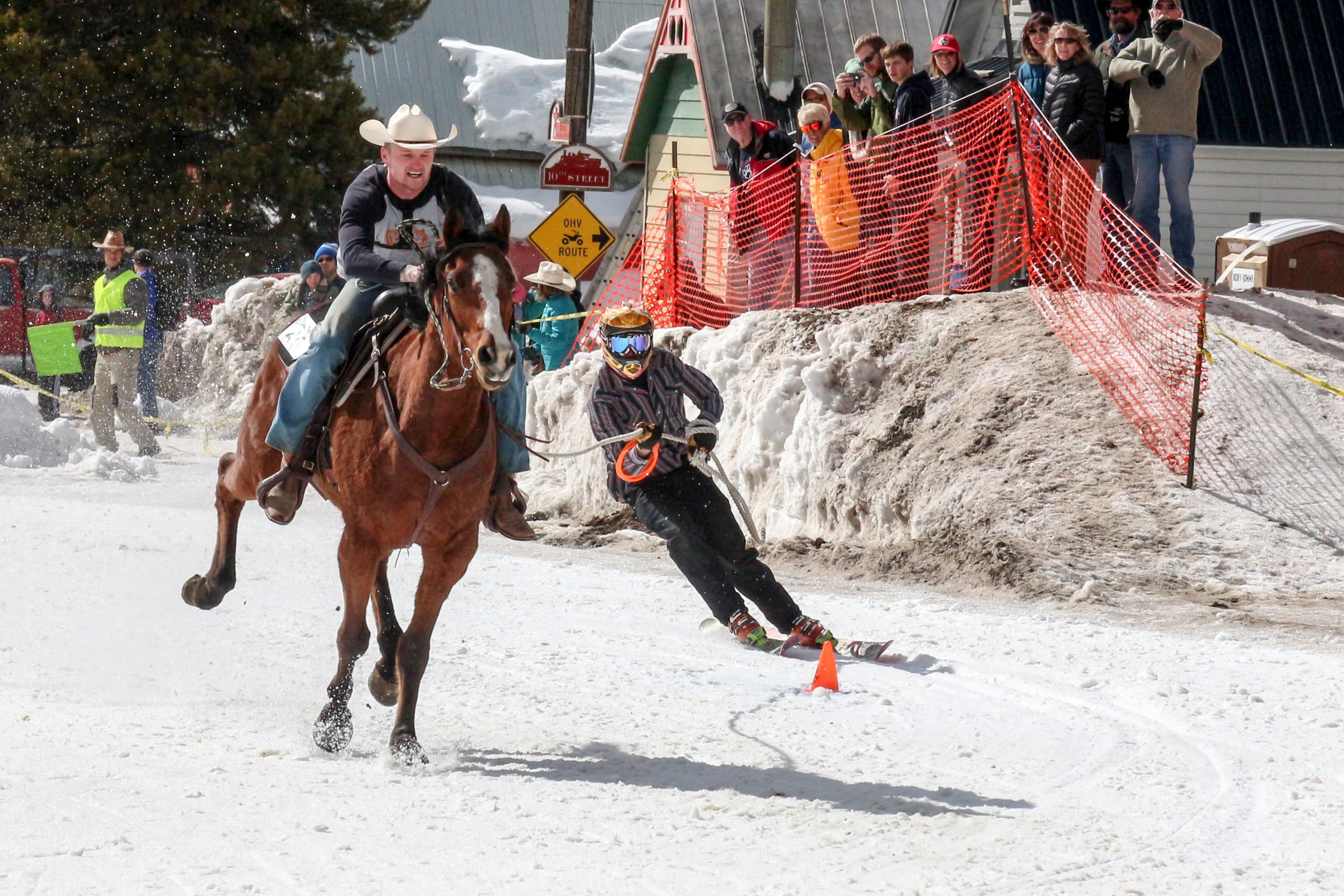 Skijoring at the San Juan Skijoring in Ouray, just minutes from Chipeta Lodge Resort + Spa