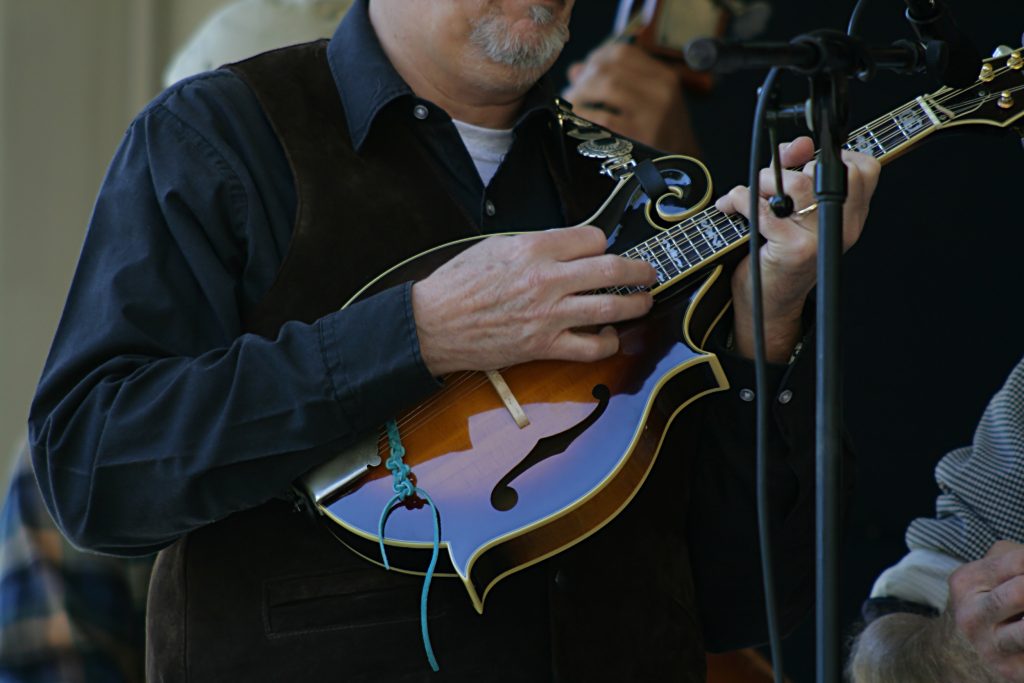 Bluegrass musicians at a festival near Chipeta Lodge Spa + Resort