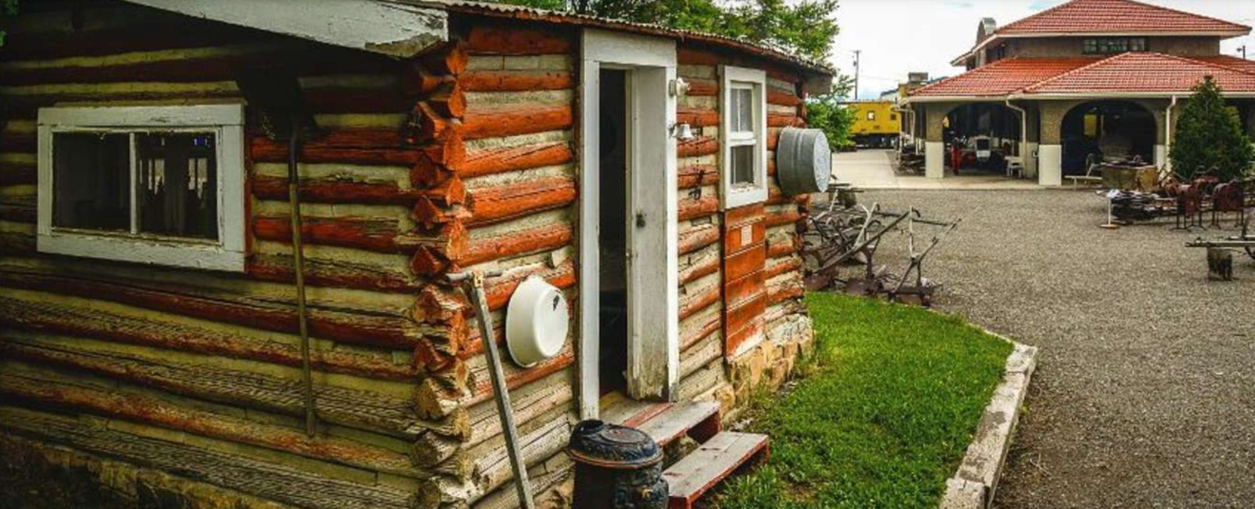 Rustic log cabin at the Montrose County Historic Museum, near Chipeta Lodge Resort + Spa
