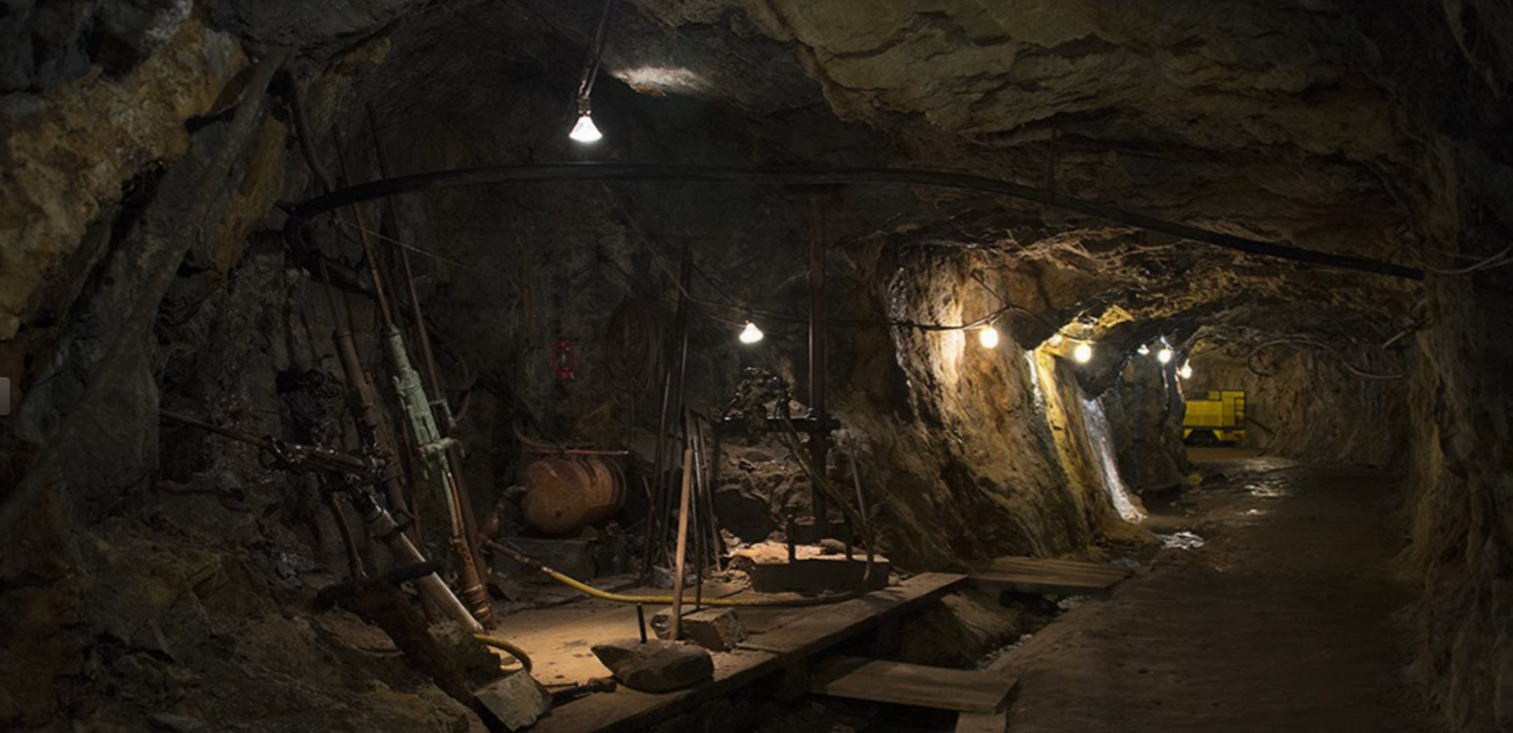 Underground mining tunnel at the Old Hundred Mine near Chipeta Lodge Resort + Spa